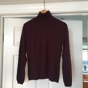 Deep maroon / wine turtleneck sweater